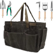Borsa da Giardino - Organizzatore da Giardino Impermeabile - Grande Capacità - Borsa in Canapa - Accessorio per Giardinaggio - Adatto per Appassionati di Giardinaggio