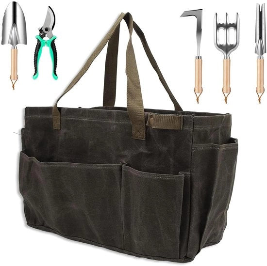 Borsa da Giardino - Organizzatore da Giardino Impermeabile - Grande Capacità - Borsa in Canapa - Accessorio per Giardinaggio - Adatto per Appassionati di Giardinaggio
