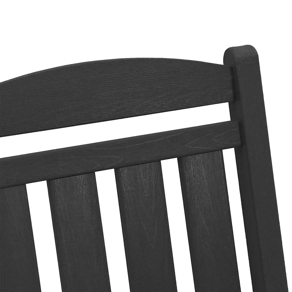 Sedia a dondolo da Giardino | Sedie da Esterno Nero 92 x 70 x 108cm HDPE