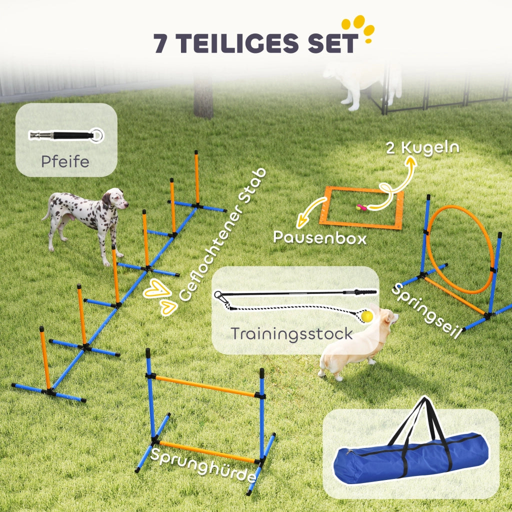 Set Agility per Cani 7 Pezzi ¨C Xylo ¨C Ostacoli Training Addestramento