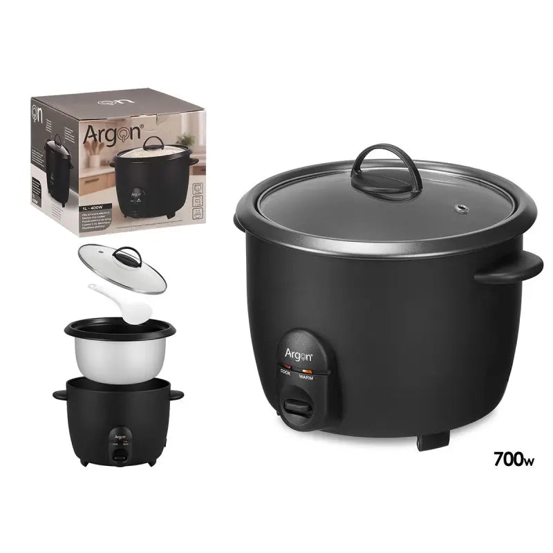Cuociriso elettrico nero opaco 1,8L 700W