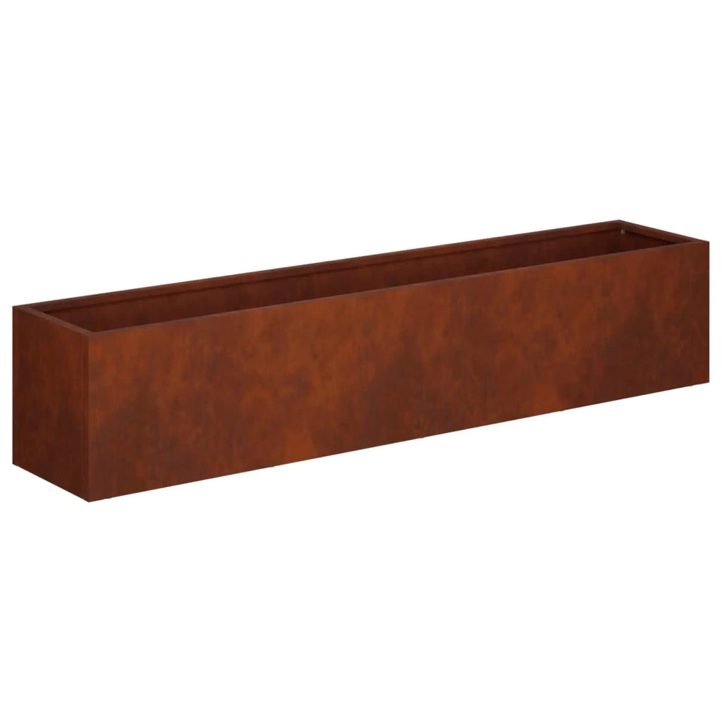Vaso da giardino 2 pz Ruggine 80 x 20 x 20 cm Acciaio Corten 8005175
