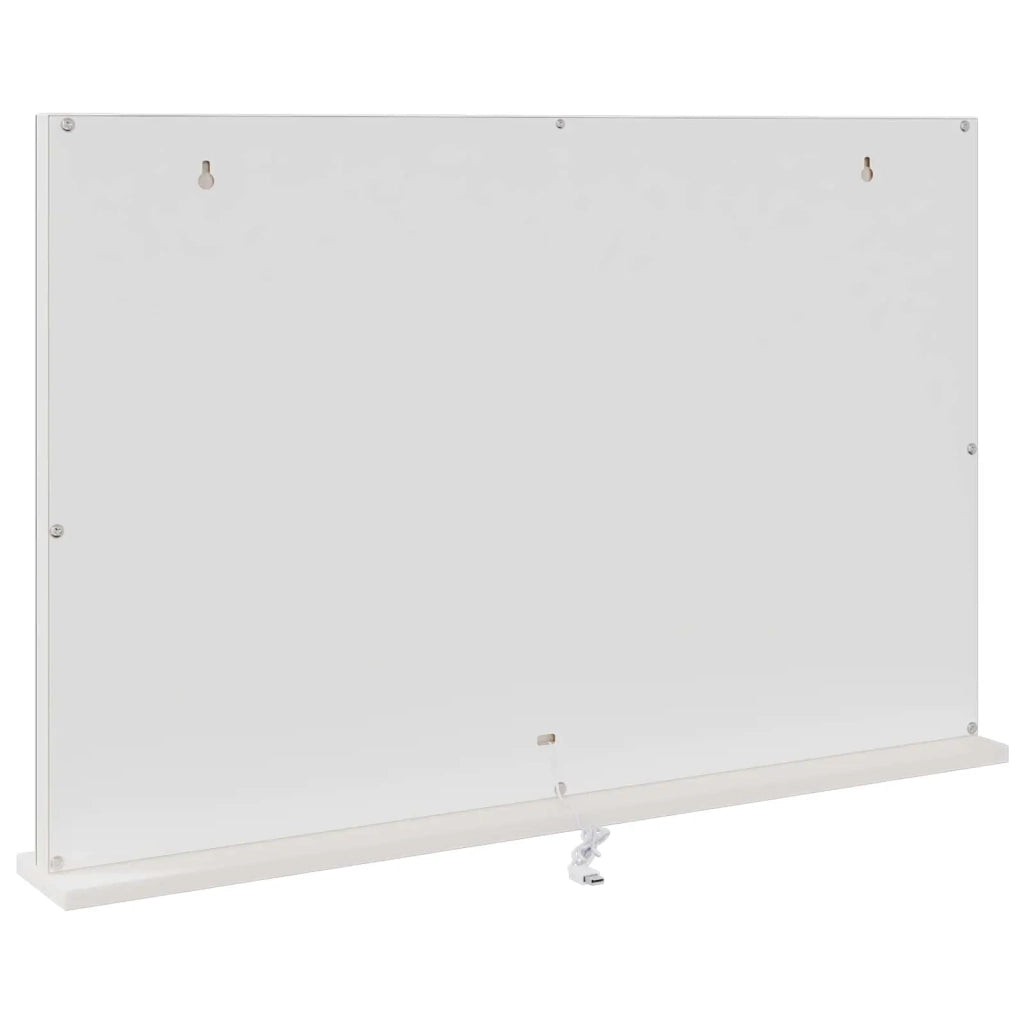 Specchio LED da Vanit¨¤ Bianco 80 x 10 x 52,5 cm Vetro e acciaio