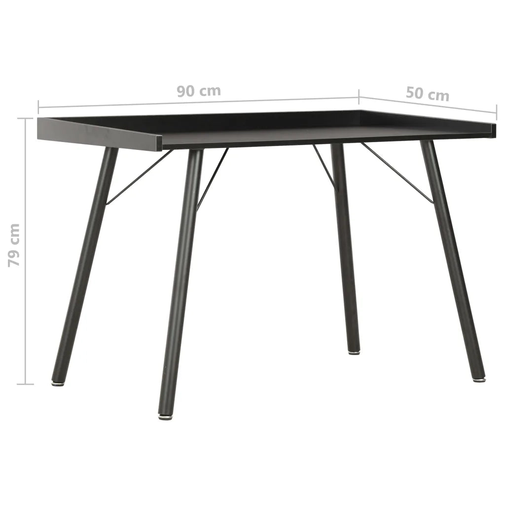 Scrivania | Tavolo da Ufficio Nera 90x50x79 cm