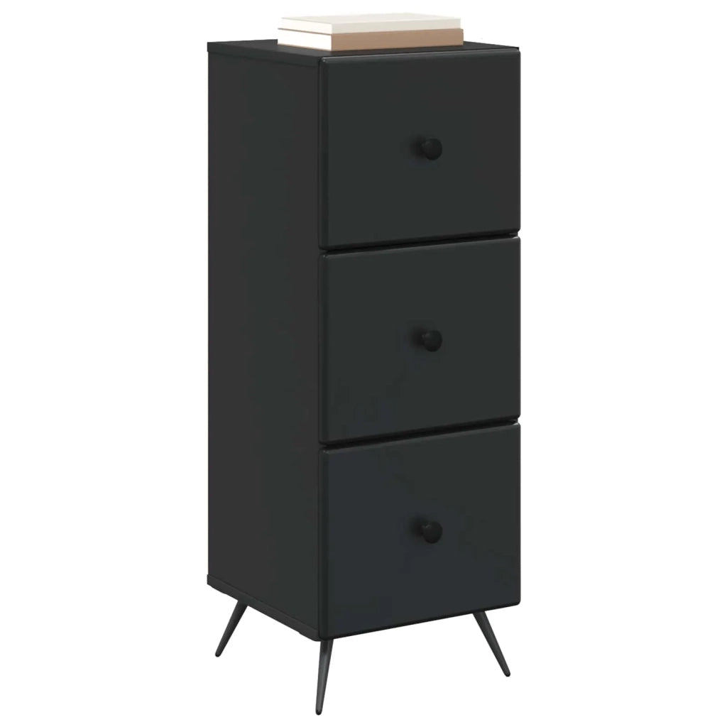 Mobile con Cassetti Nero 33 x 34,5 x 90 cm Legno ingegnerizzato 895536
