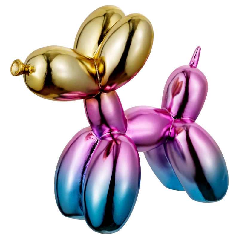 Cane statua Balloon dog multicolor decorazione resina