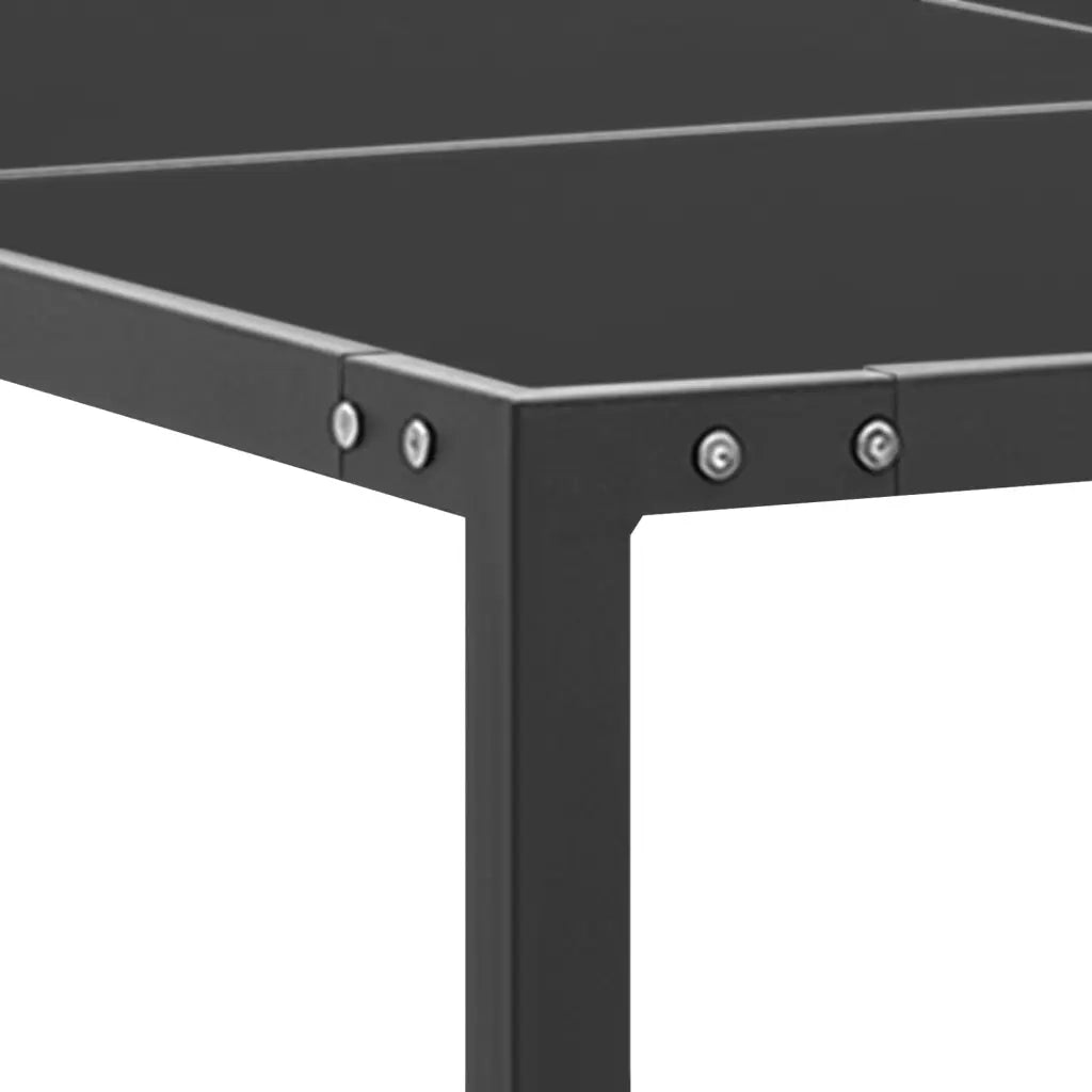 Tavolo da Giardino Antracite 130x130x72 cm in Acciaio e Vetro 313093