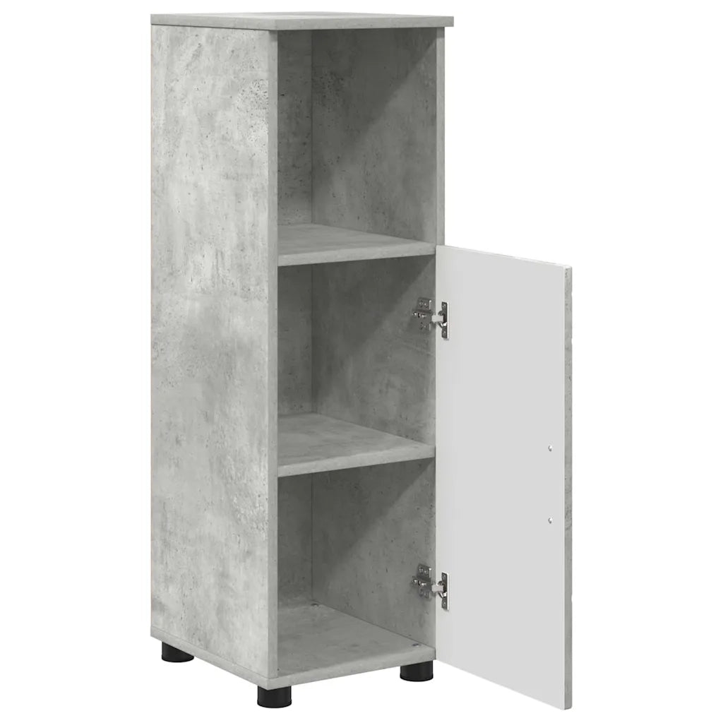Mobile da Bagno con porta Grigio cemento 30 x 35 x 95 cm 883317