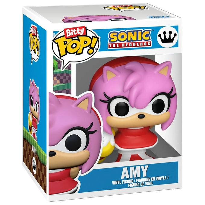 Funko 92959 Sonic The Hedgehog Bitty POP Figure da collezione 4 Pezzi Sonic Amy Tails Knuckles 2,3 cm con vetrina impilabile