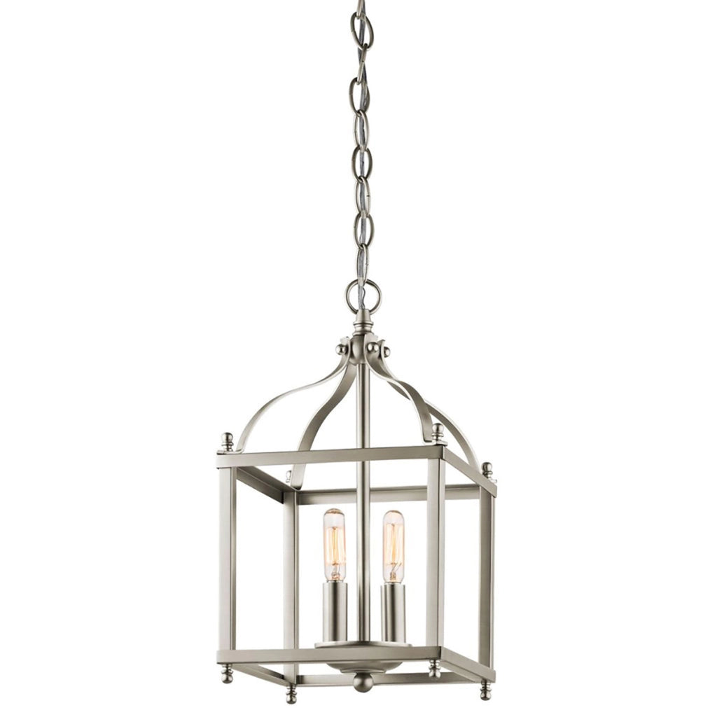 Lampada a sospensione Kichler Larkin nichel spazzolato 2xE14