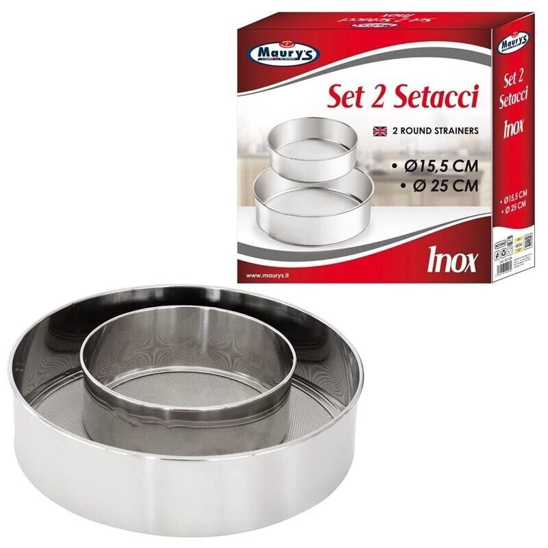 MAURY'S 2 SETACCI FARINA INOX 15,5 E 25 CM