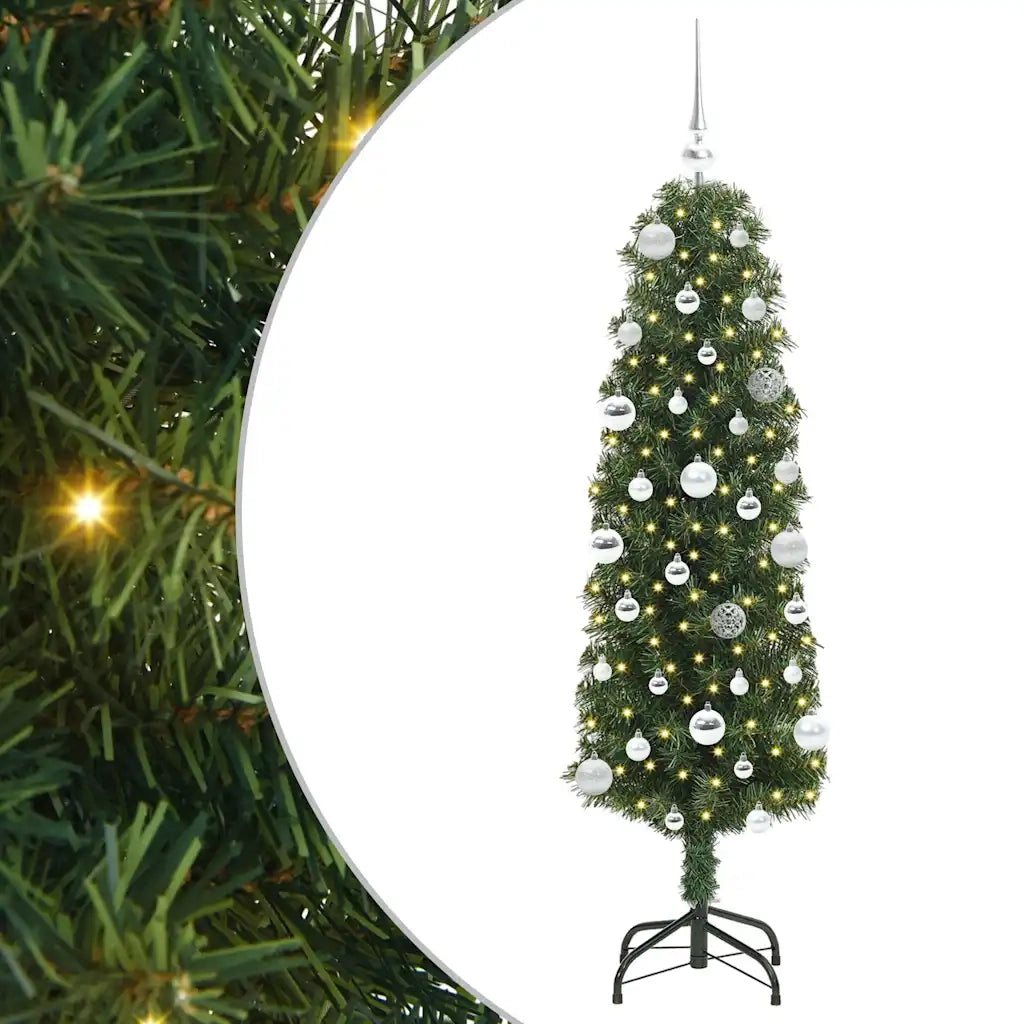 Albero di Natale artificiale con 150 LED Verde 150 cm 3394935
