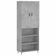 Credenza | Madia | Buffet da pranzo | Armadio da pranzo Grigio Cemento 69,5x34x180 cm in Legno Multistrato