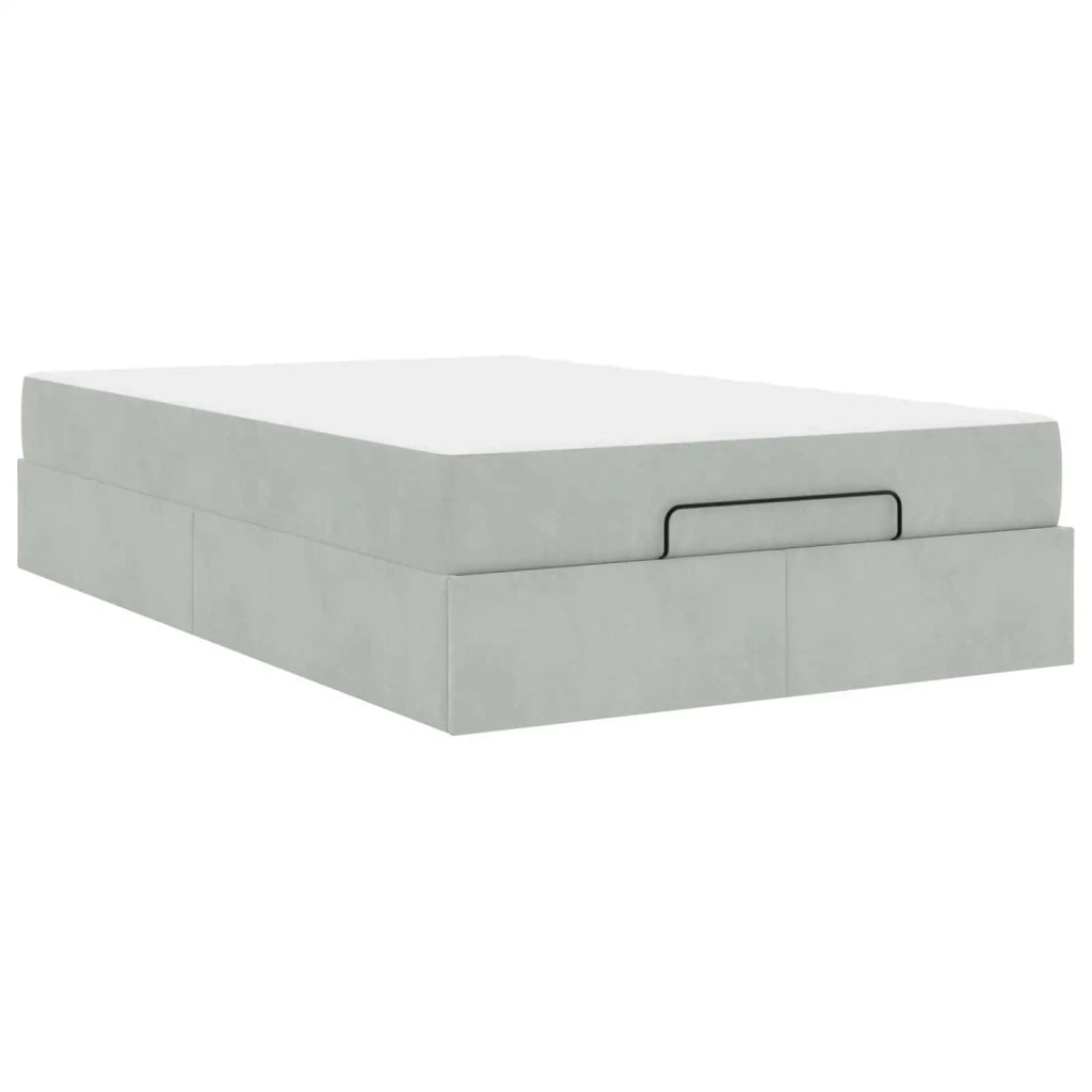 Struttura letto con materasso 2 pcs Grigio chiaro Velluto 3399552