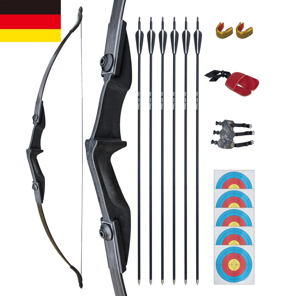 Arco Ricurvo Takedown ¨C zephmum ¨C 40 lbs, frecce in fibra di vetro