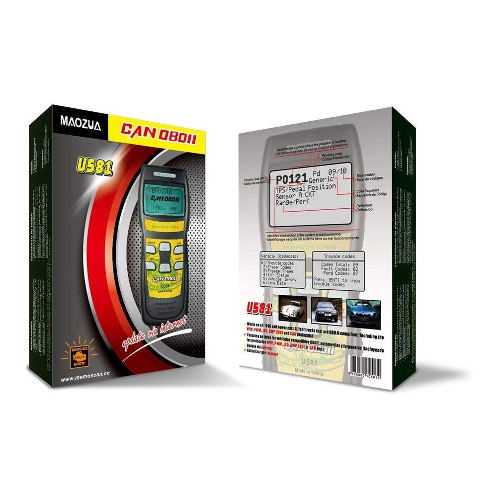 Trade Shop - Tester Obd2 Ii Scanner Lettore Di Codici Diagnostica La Centralina Auto Cod.u581 -