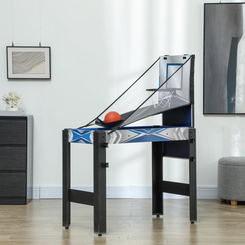 Tavolo da gioco 5 in 1 ¨C zephmum ¨C Blu, MDF, Plastica