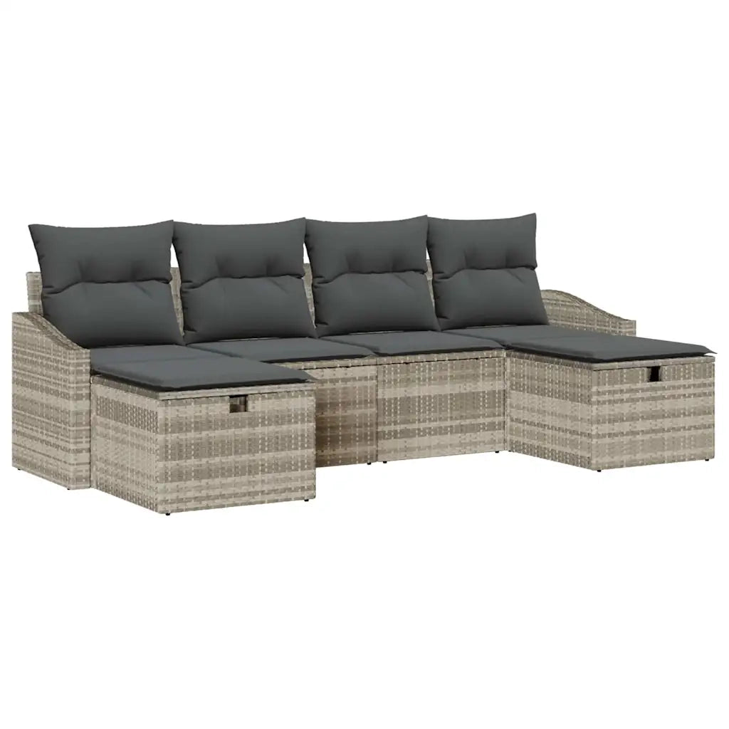 Set di divani con cuscino 6 pcs polyrattan 3360653
