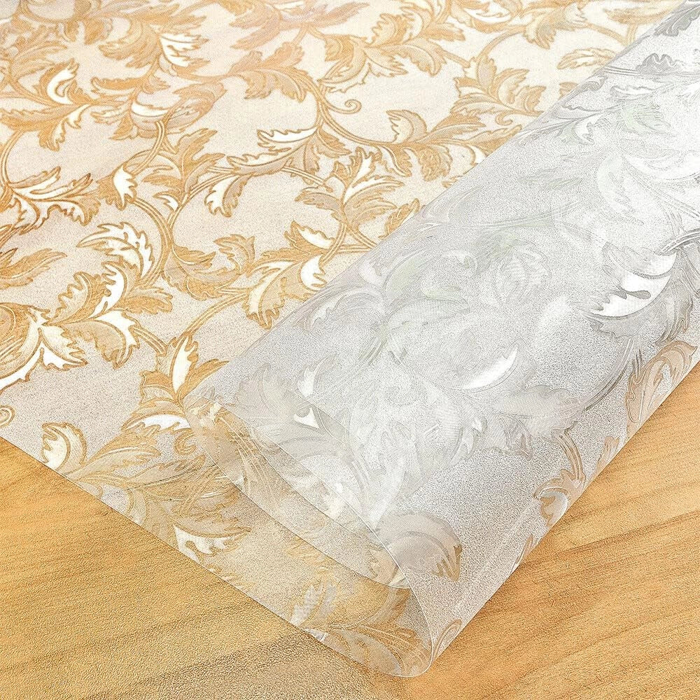 Tovaglia Trasparente Antimacchia 140x220 cm Moderna Plastificata Lucida Copritavolo Pvc Dis.19