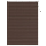 Tenda Veneziana | Tenda a lamelle Marrone Scuro con Motivo 213 x 140 cm 25 mm PVC