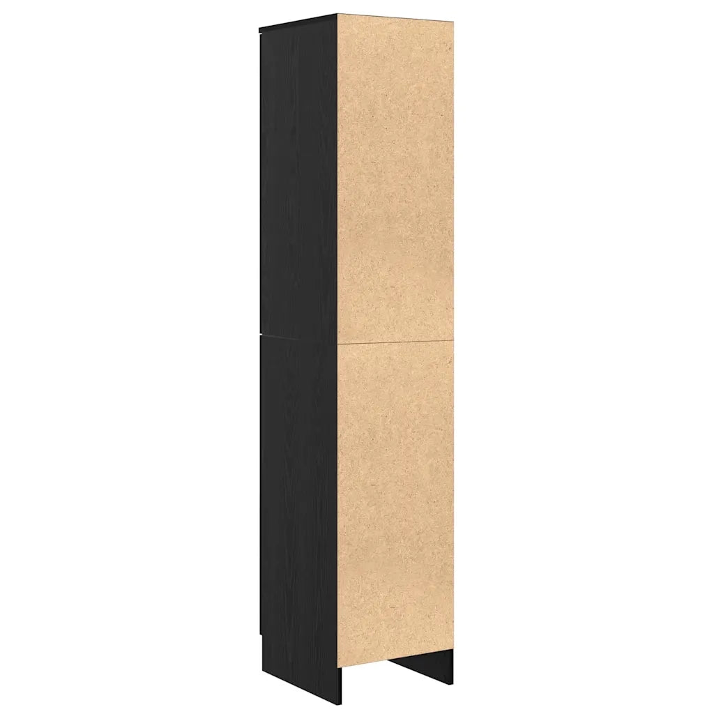 Credenza | Madia | Buffet da pranzo | Armadio da pranzo Rovere Nero 35 x 39 x 168 cm