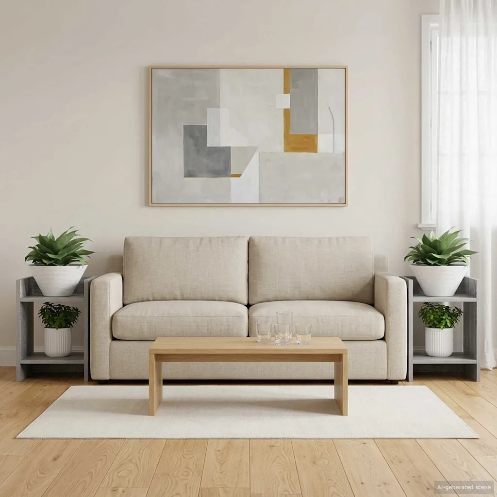 Supporto per piante | Sostegno per piante 2 pz Sonoma grigia 30 x 30 x 40 cm
