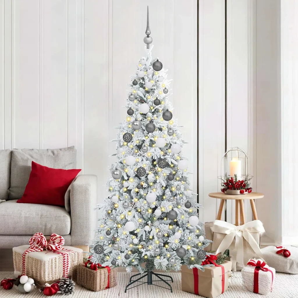 Albero di Natale Artificiale con Rami Pieghevoli Bianco 180 cm 3397483