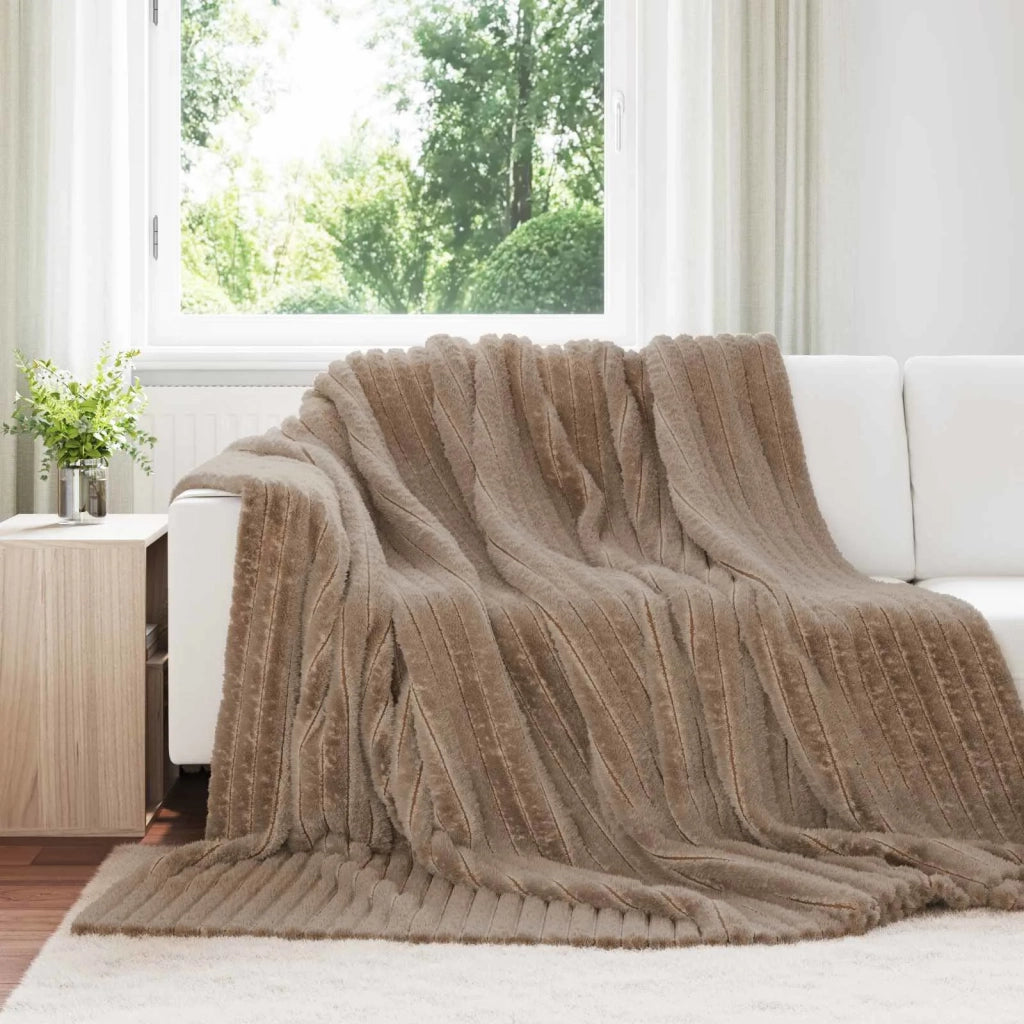 Coperte da Pile 6 pcs Cammello 270 x 240 cm Panno 42016872