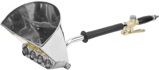 Spazzolatrice a mano RVS - 4 aperture di spruzzo 18 mm - Valvola di pressione in rame - Alta capacità - Efficiente - Facile da pulire - Pistola a spruzzo
