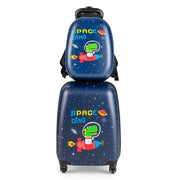 Set di valigie rotanti portatili leggeri con ruote per bambini, Set di bagagli a mano da viaggio Blu scuro