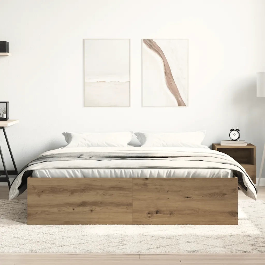 Giroletto senza Materasso-Struttura Letto Rovere Artigianale 150x200cm 245606