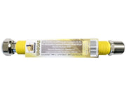 Tubo flessibile gas  estensibile INOX 1''  260 / 520 mm giallo inox norma UNI 11353