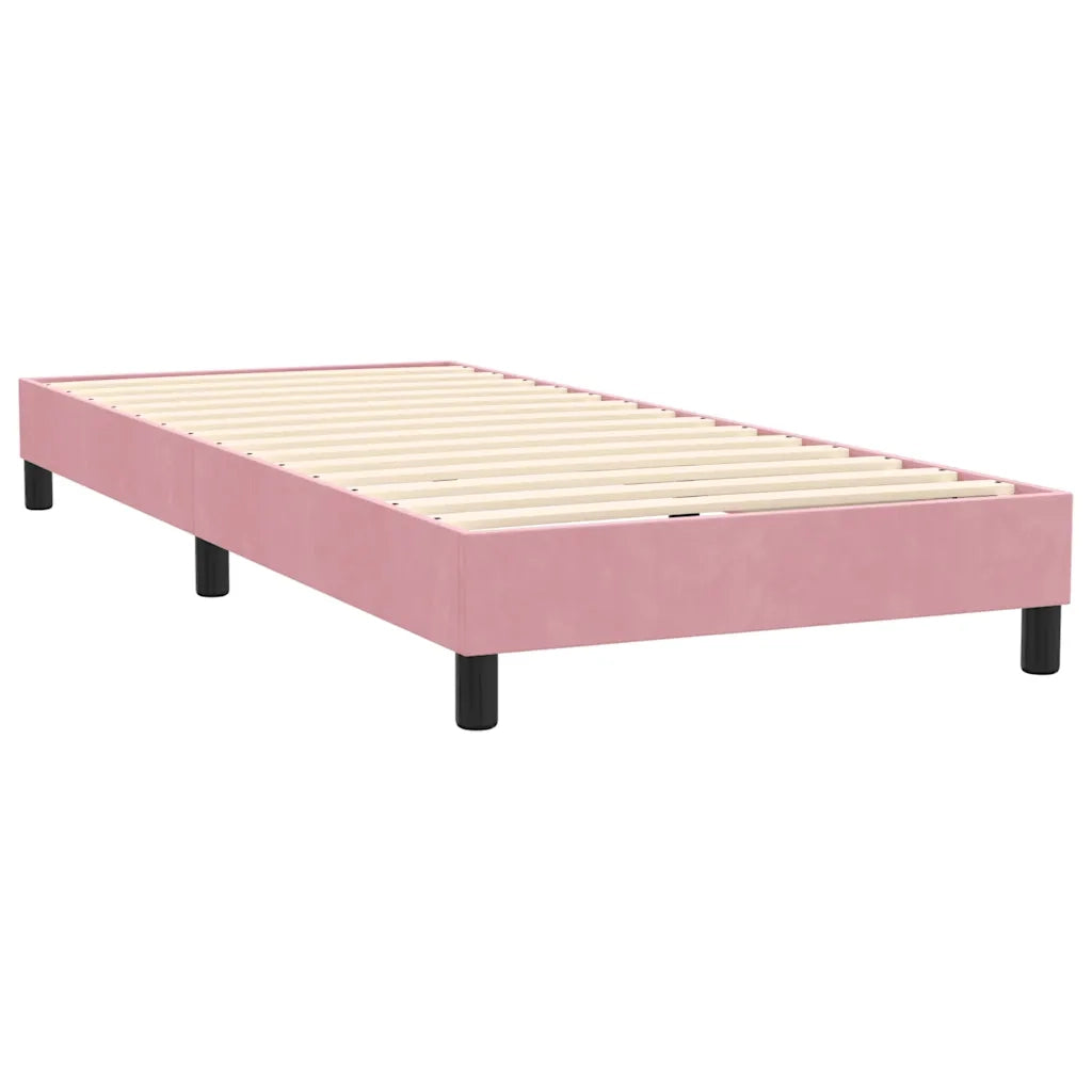 Letto a Molle con Materasso e LED Rosa 80x220 cm Velluto 3316718