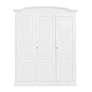 Armadio 3 ante in legno massello bianco cappello tondo 158x56x197h - Mobili 2G