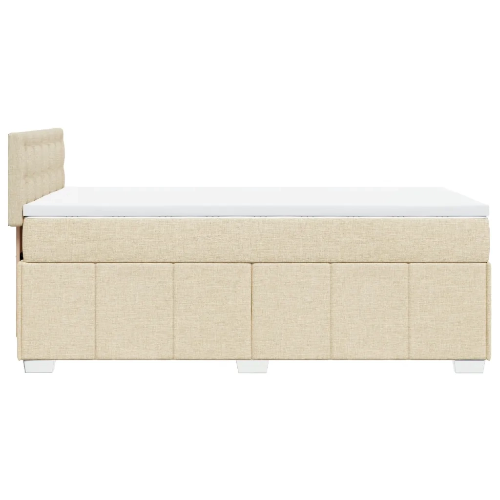 Giroletto a Molle con Materasso Crema 90x190 cm in Tessuto 3286942