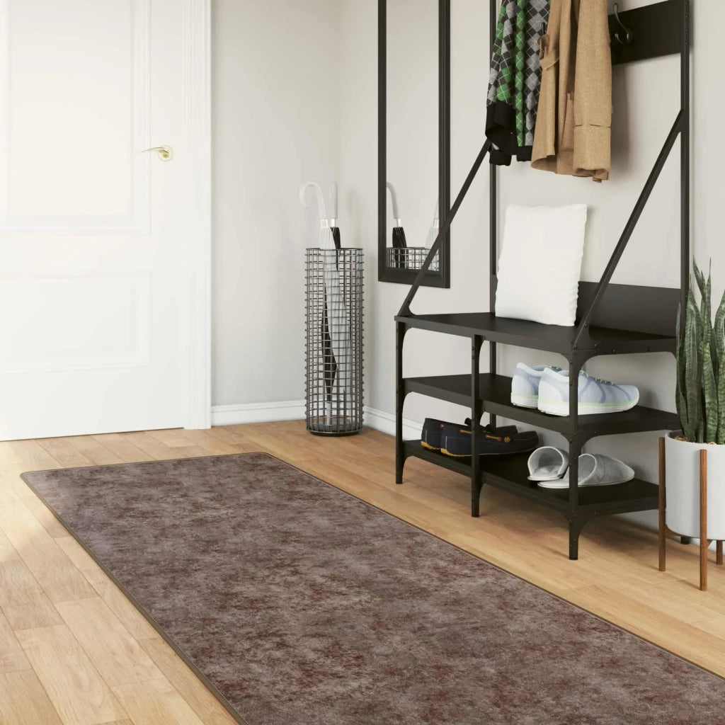 Runner in Moquette | Runner Tappeto MARSA Grigio 80 x 250 cm Poliestere e PVC