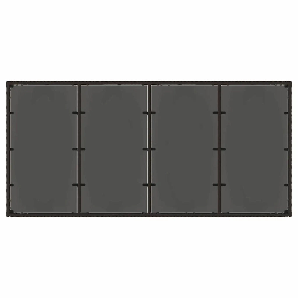Set da pranzo per esterni 7 pz Nero polyrattan 3448940