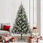 Albero di Natale artificiale a cerniera con neve fioccata 3395457