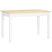 Tavolo da Pranzo 4-6 Persone 119x70x75cm Bianco e Legno