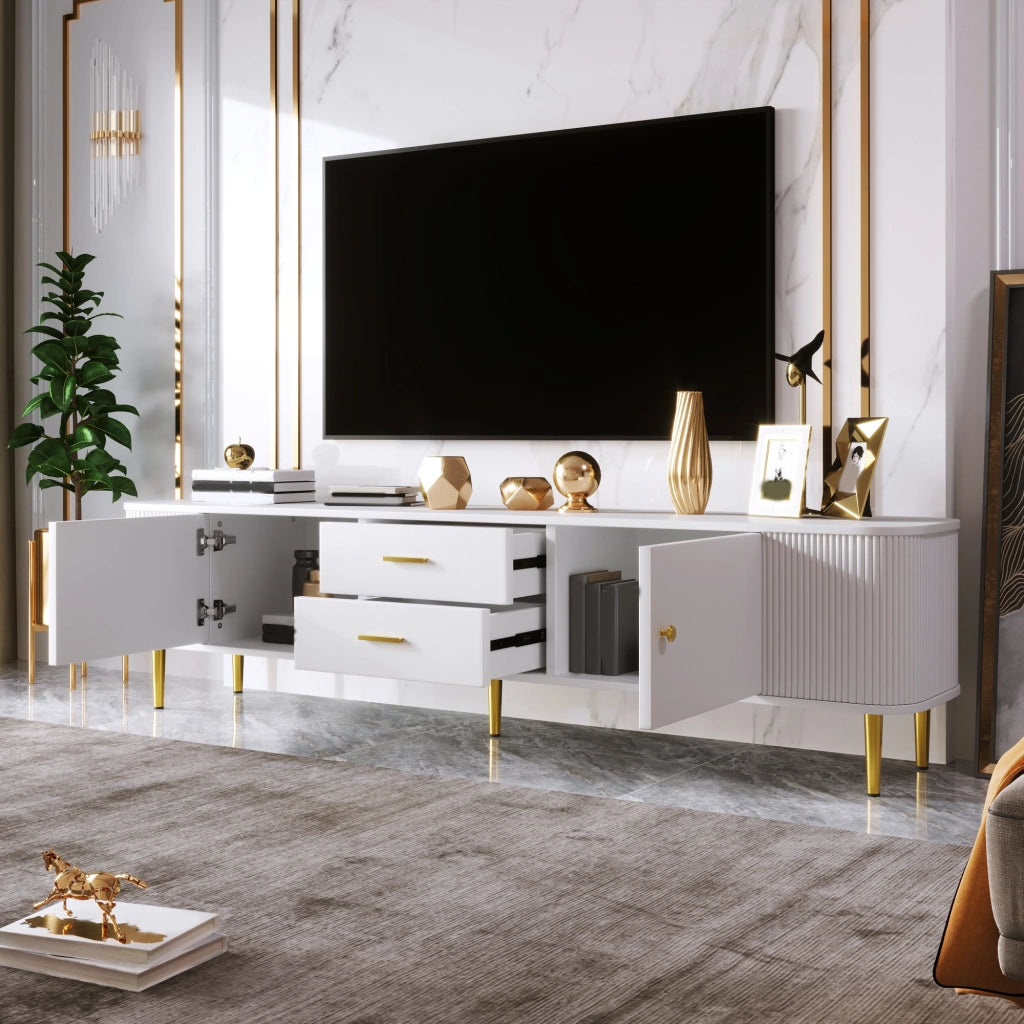 TV-Schrank bianco in MDF lunghezza 170 cm