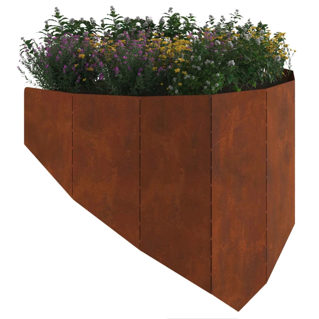 Bordura per Prato 100 x 45 cm Acciaio Ruggine 8008901