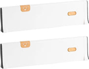 Organizzatore di contenitori per cassetto - Set di 2 - Contenitori per cassetto espandibili per camera da letto bagno cucina ufficio - Arancione