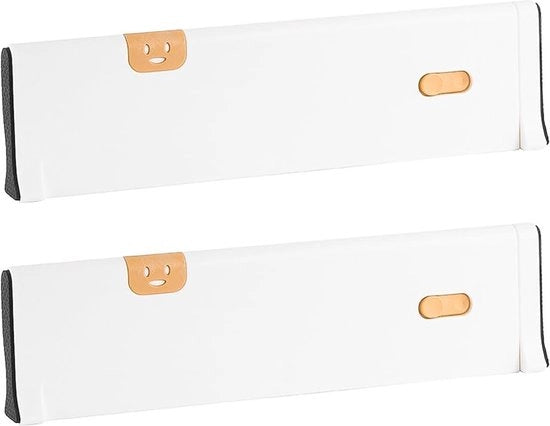 Organizzatore di contenitori per cassetto - Set di 2 - Contenitori per cassetto espandibili per camera da letto bagno cucina ufficio - Arancione