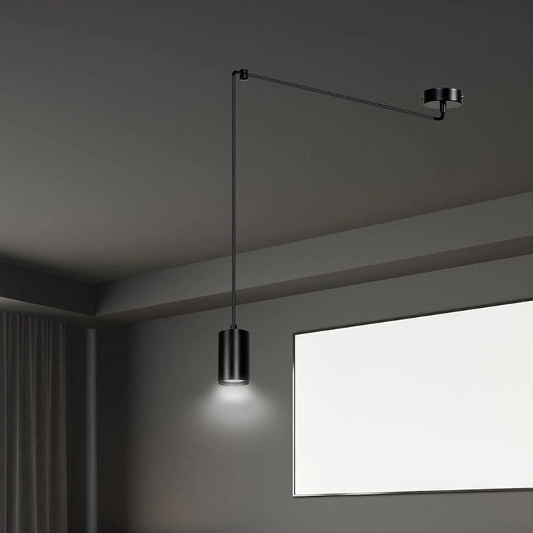 Emibig Traker lampada a sospensione nera GU10 1 luce