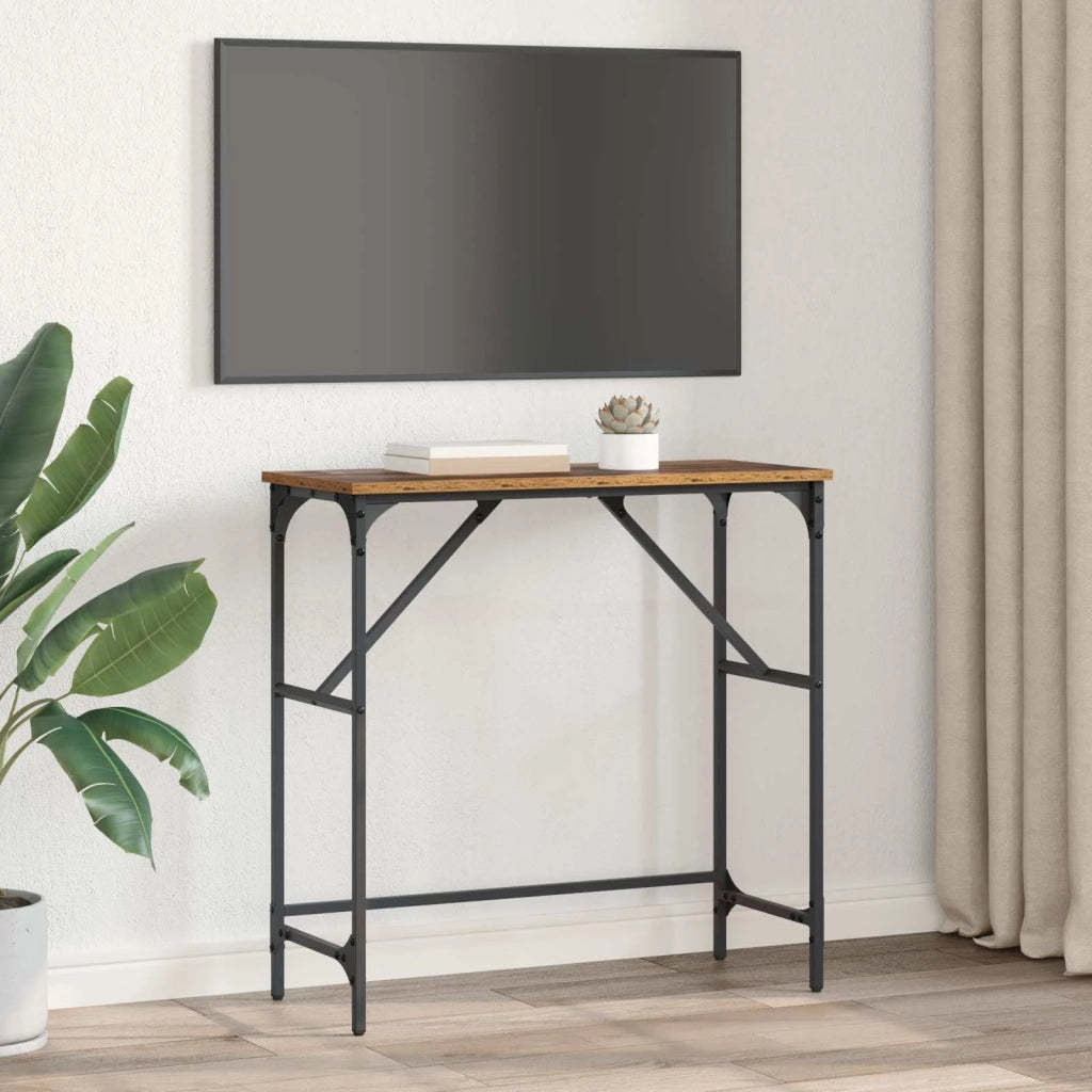 Tavolo consolle Legno vecchio 75 x 32 x 75 cm Legno multistrato 882208