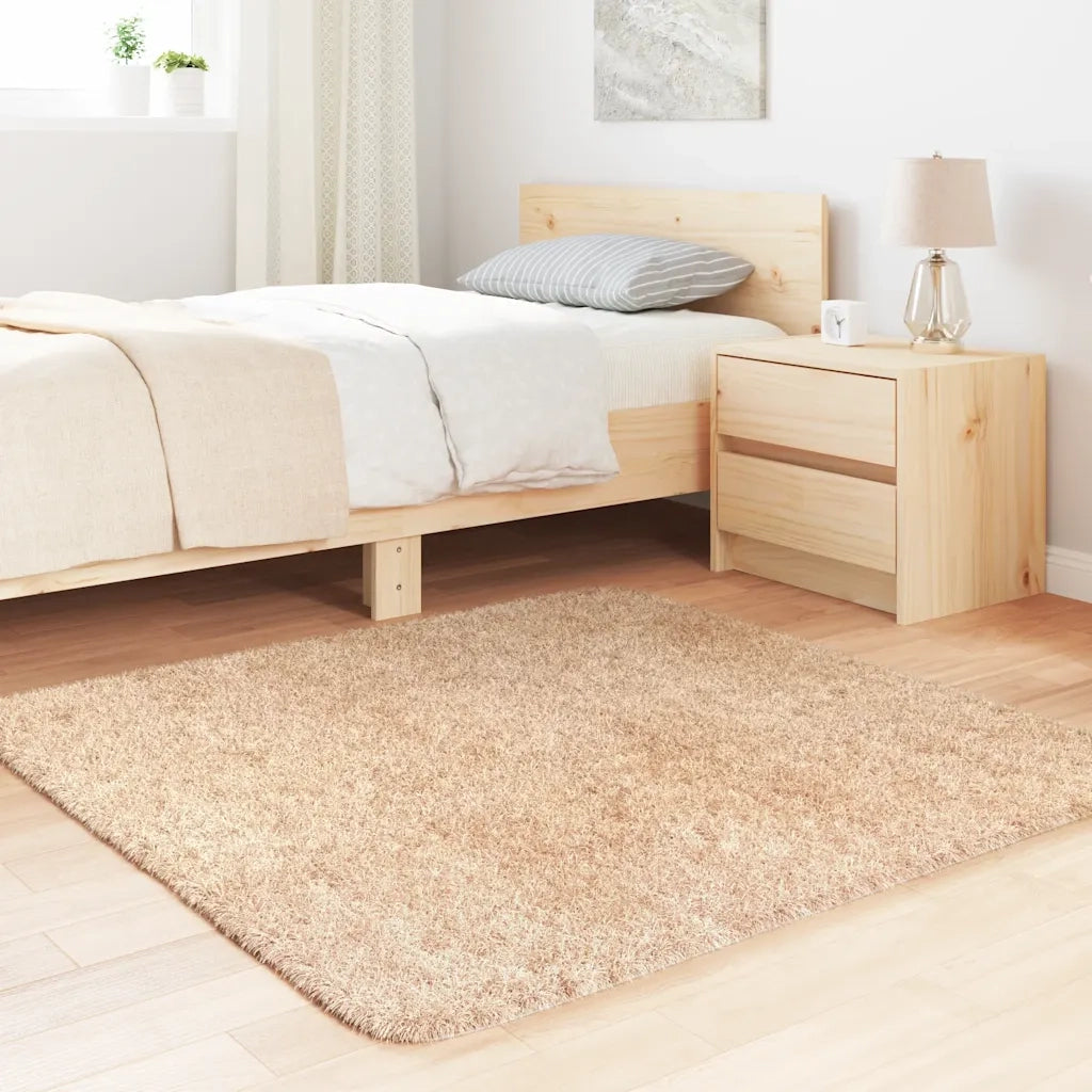 Tappeto del soggiorno | Tappeto Shaggy a Pelo Lungo NAVARRA Beige 120x120 cm poliestere