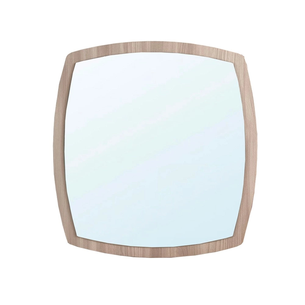 Specchiera di Design Anders 70x80 cm con Cornice Olmo | Specchio da Parete Rettangolare Moderno