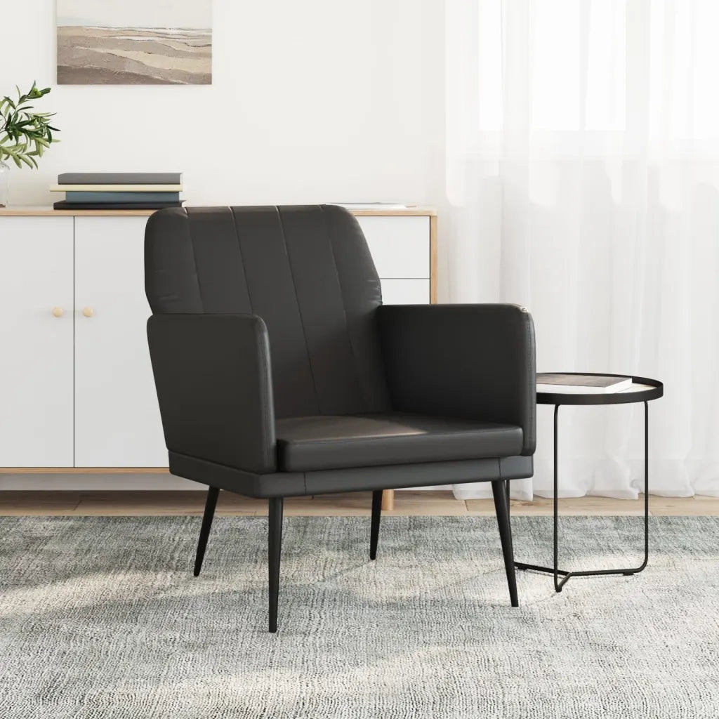 Poltrona Nera 61x78x80 cm Similpelle 351392