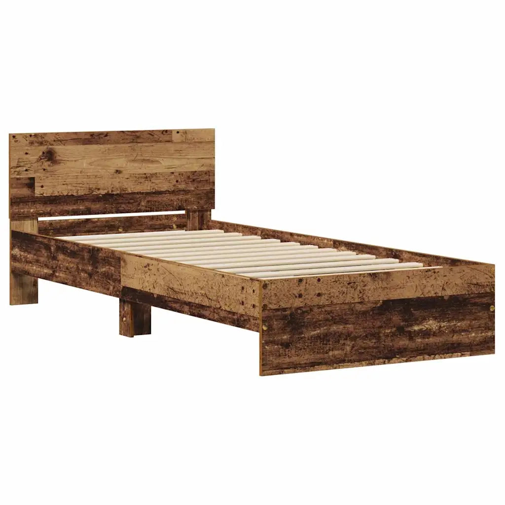 Struttura del letto-Giroletto Legno vecchio 90 x 190 cm Legno multistrato 809378