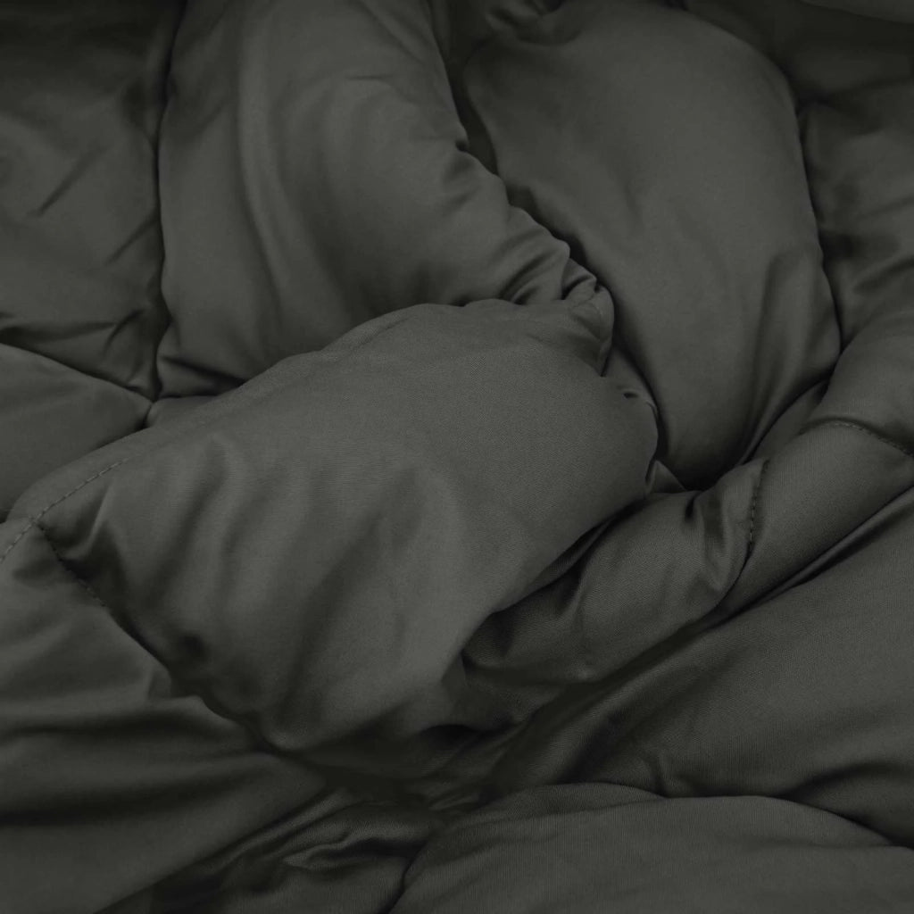 Piumone | Duvet Completo Annuale Antracite 200 x 200 cm Microfibra